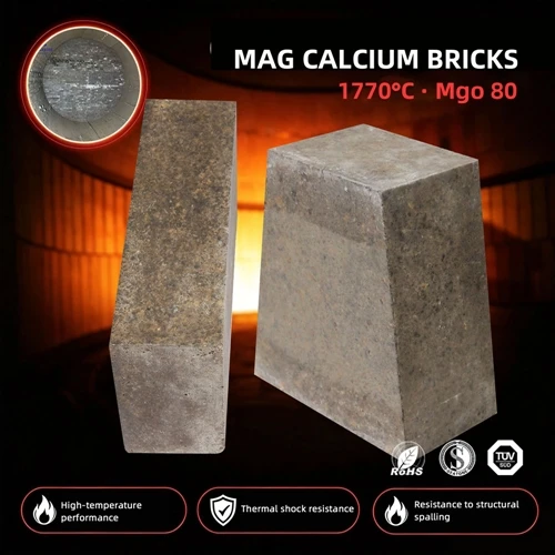 Mag Calcium Bricks za visokotemperaturnu proizvodnju čelika
